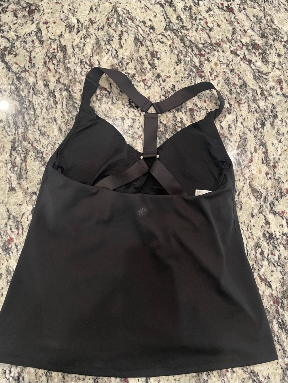 Athleta Black Built-In Bra Racerback Tank